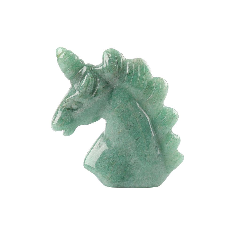 2" Green Aventurine Crystal Carving Unicorn Wholesale Crystals