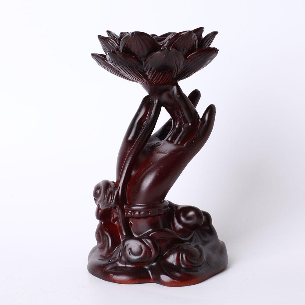 Resin Buddha Hand Lotus Statue Stand Wholesale Crystals