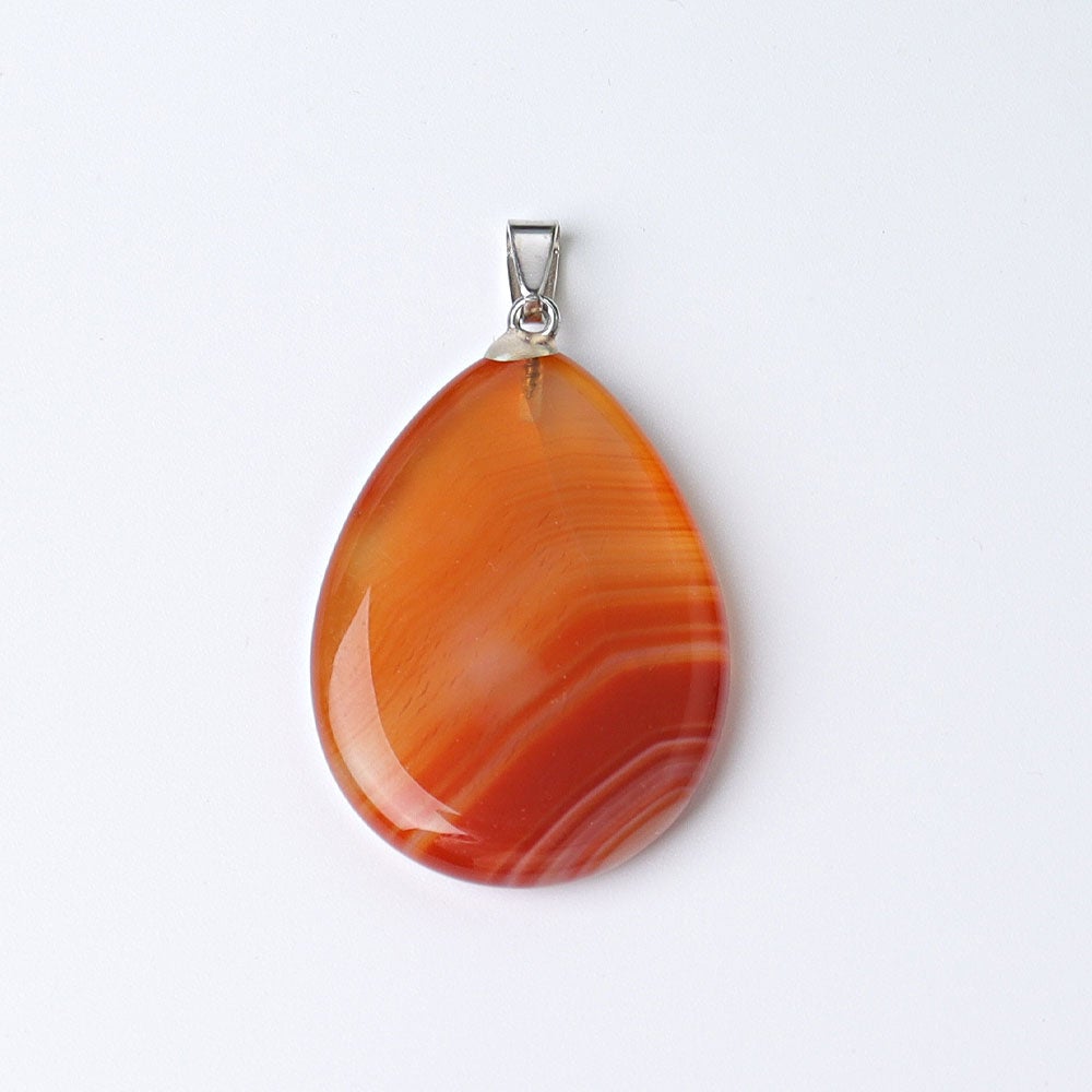 1.5" Carnelian Black Tourmaline Water Drop Pendant Wholesale Crystals