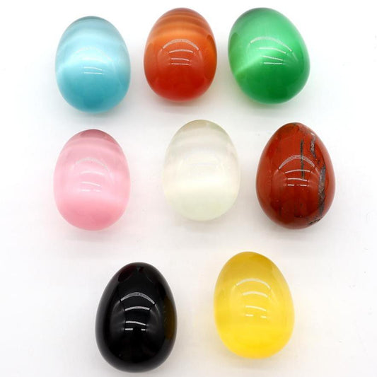 Pocket Palm Stone Crystal Carving Egg-Shape Gemstones Polished Worry Stones Wholesale Crystals