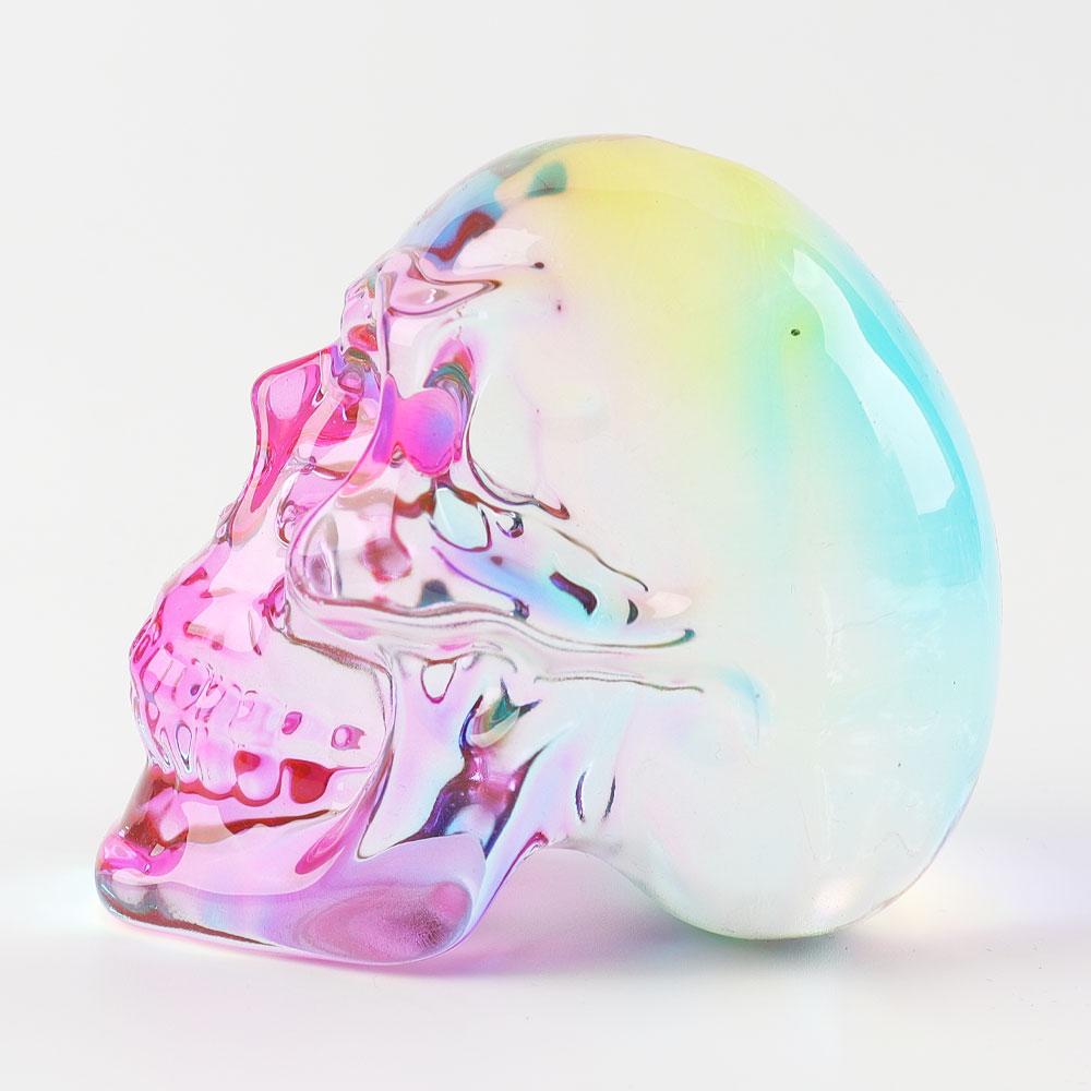 Aura Crystal Rainbow Skull Carving on Discount Wholesale Crystals