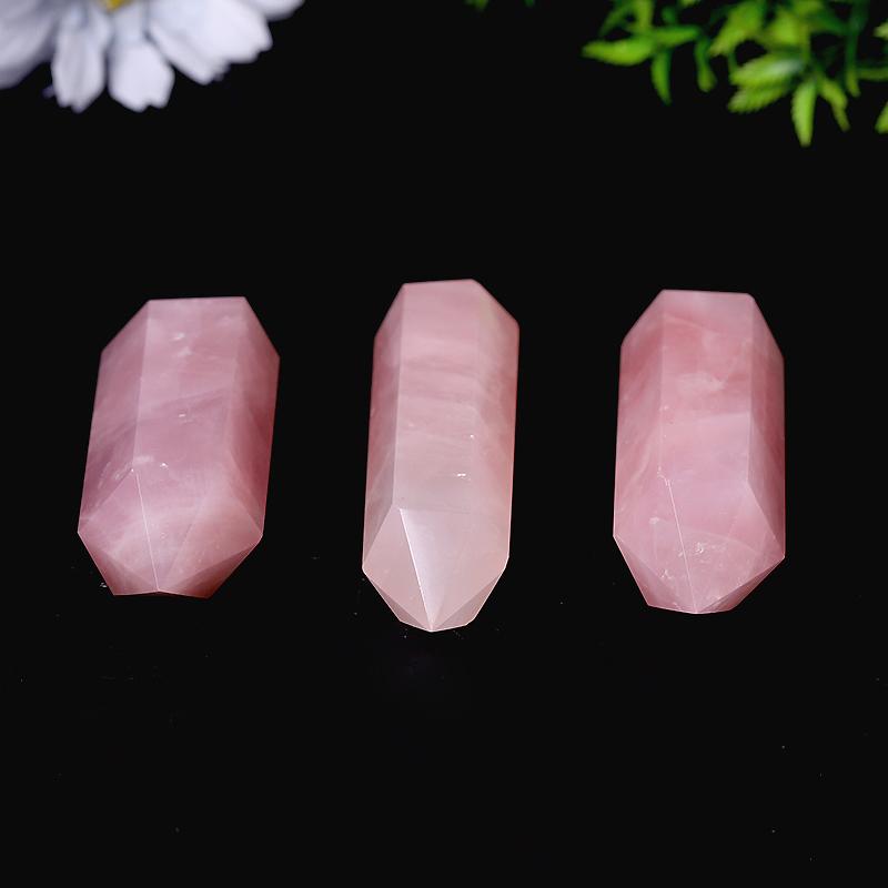 Natural Rose Quartz Double Terminated Points Wholesale Crystals