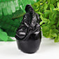 2.8" Black Obsidian Skull with Lizard Decoration Carvings Wholesale Crystals
