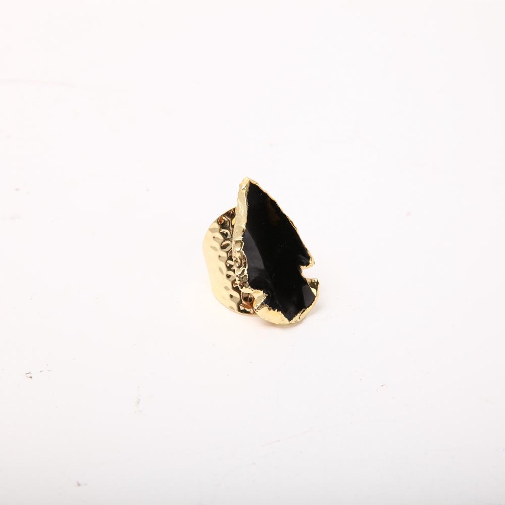 Black Obsidian Handmade Crystal Ring Wholesale Crystals