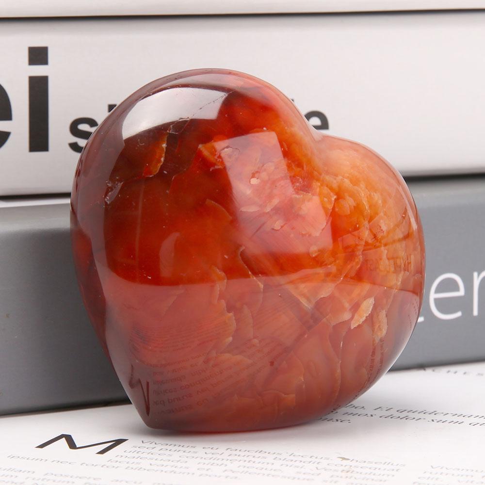 8cm Carnelian Heart Shape Carvings Wholesale Crystals