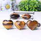 2" Tiger's Eye Heart Crystal Carvings Wholesale Crystals