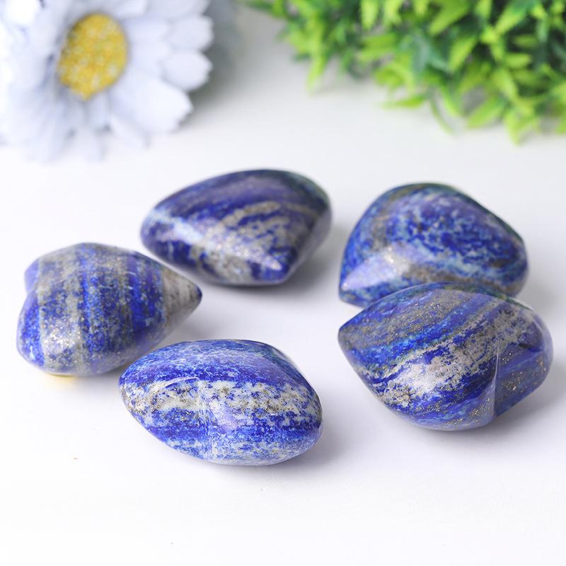 2.0-2.5" Lapis Heart Shape Crystal Carvings Wholesale Crystals