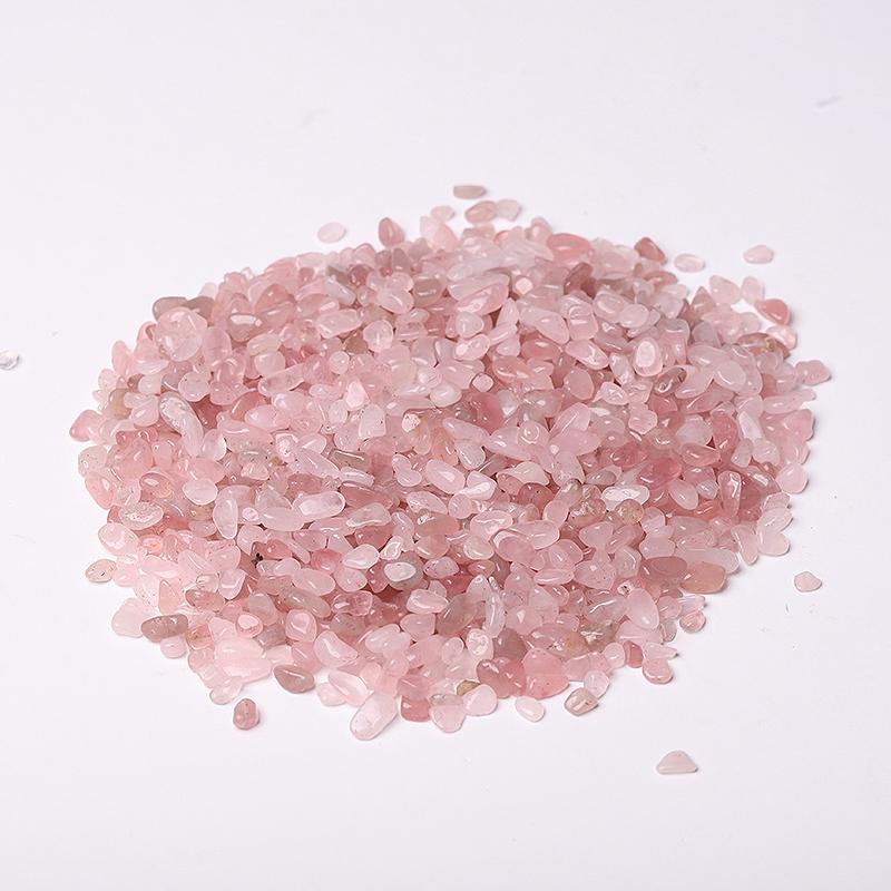 0.1kg Different Size High Quality Natural Rose Quartz Chips Crystal Chips for Decoration Wholesale Crystals