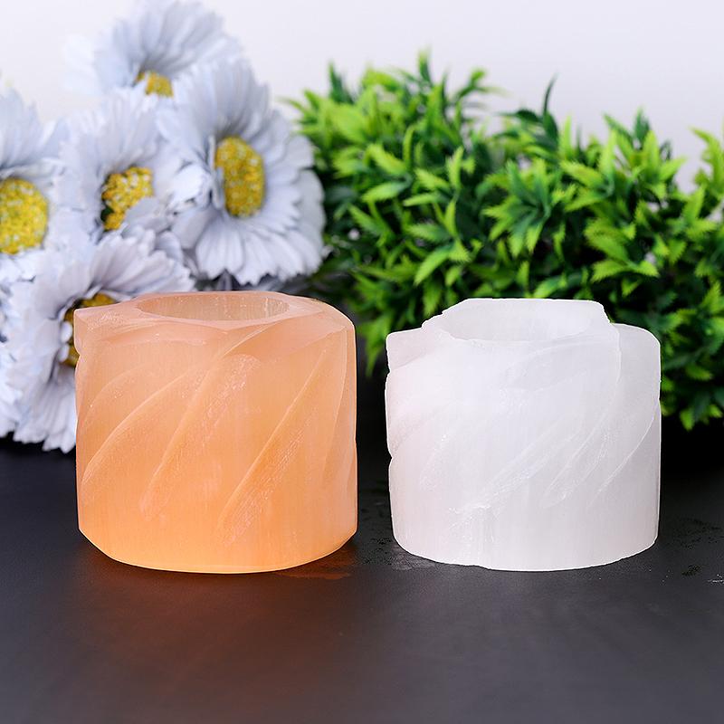 3" Selenite Candle Holder Wholesale Crystals