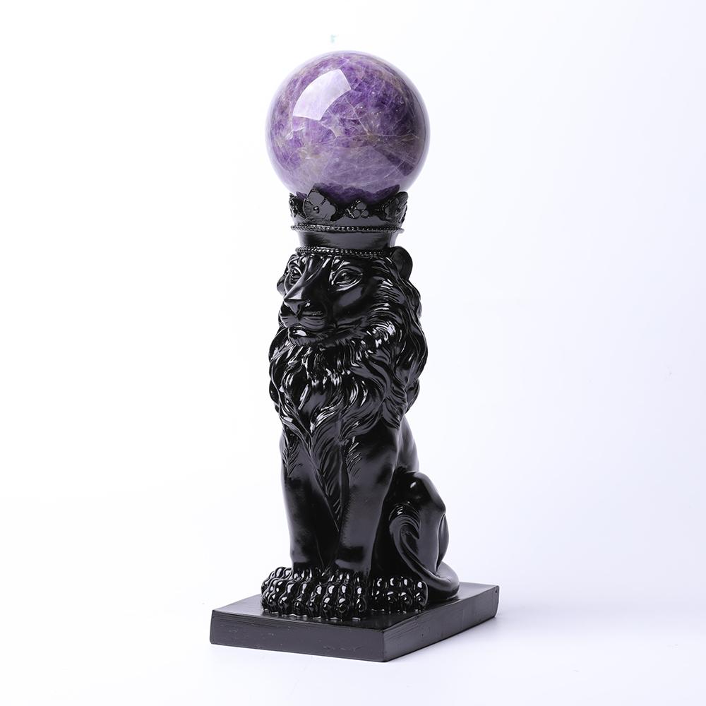 Resin Lion Statue Stand L Wholesale Crystals