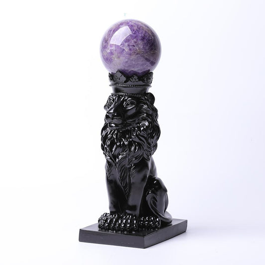 Resin Lion Statue Stand L Wholesale Crystals