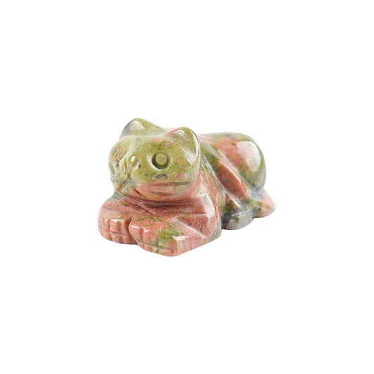 Unakite Crystal Carving Cat Wholesale Crystals