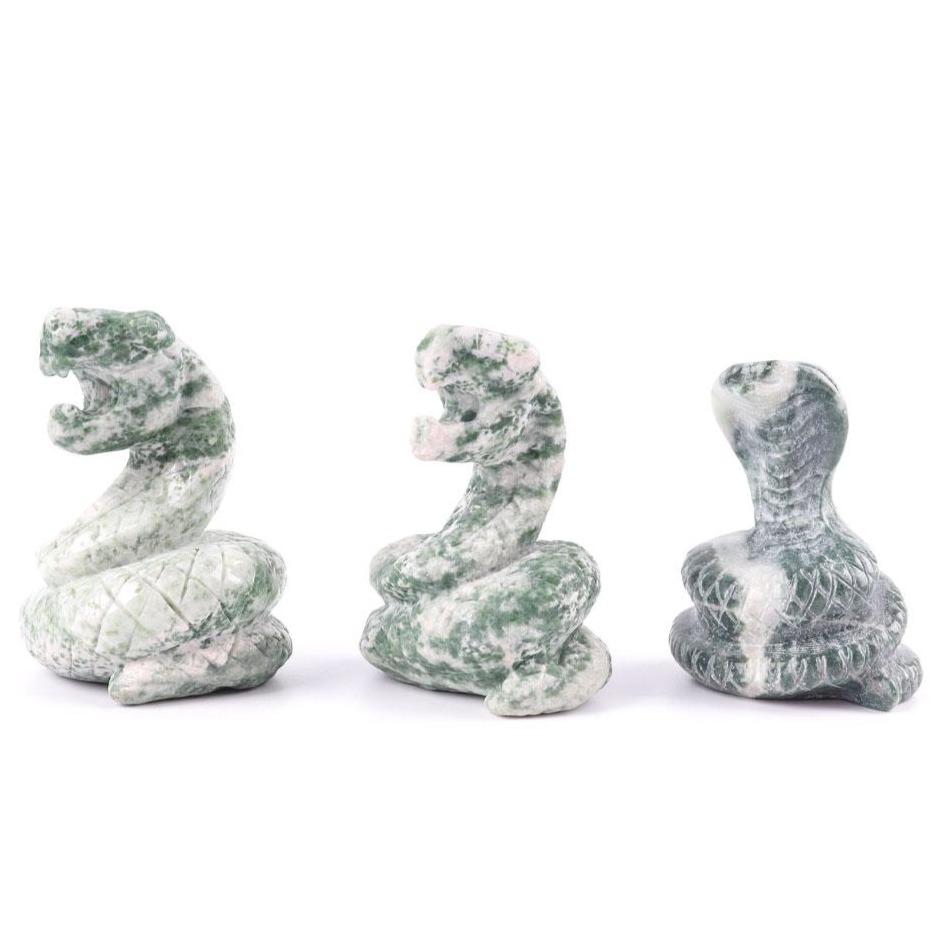 Jade Cobra Snake Carvings Wholesale Crystals