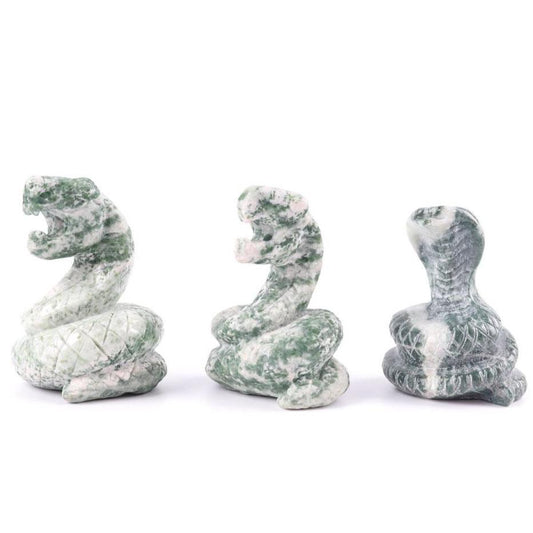 Jade Cobra Snake Carvings Wholesale Crystals