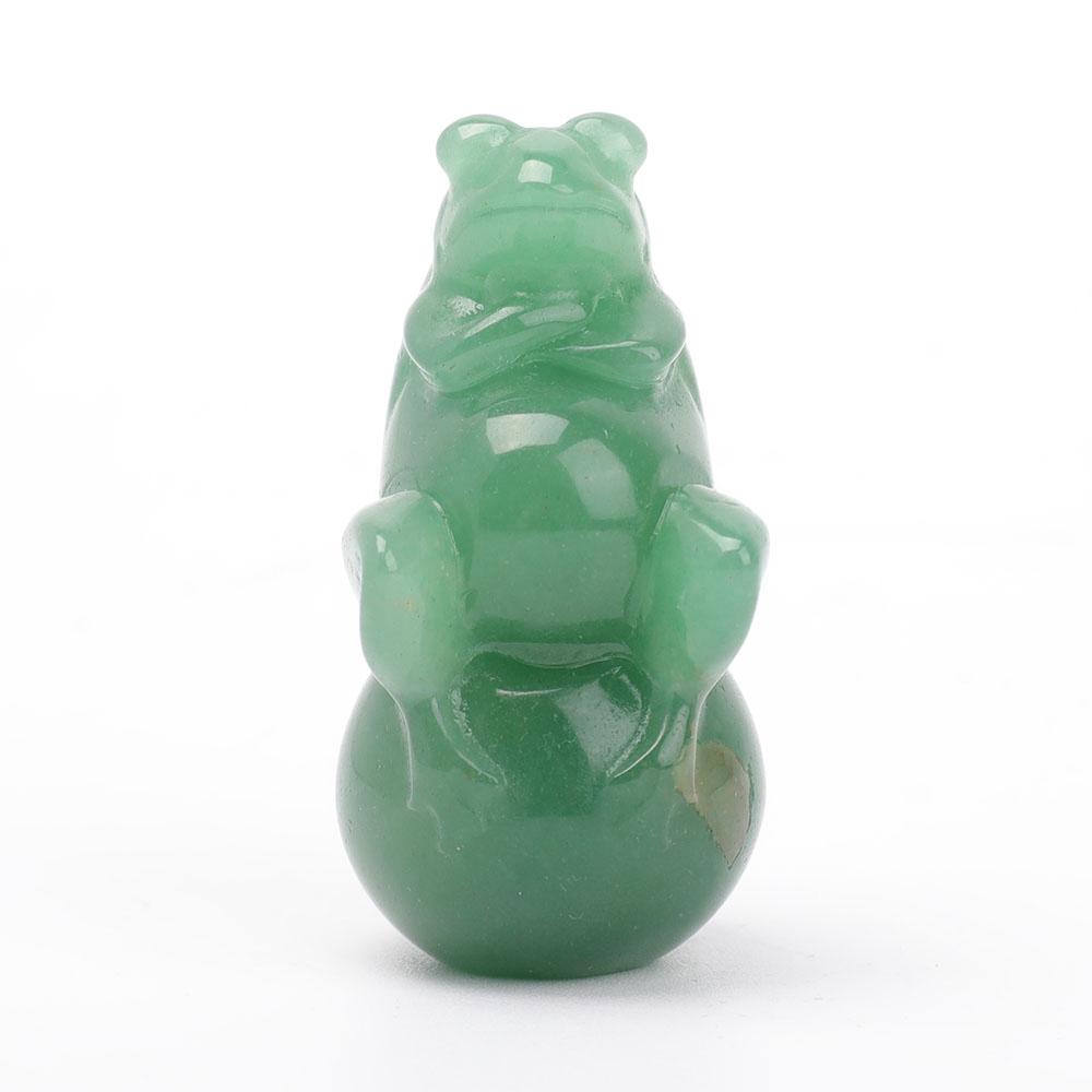 Green Aventurine Crystal Carving Frog Wholesale Crystals