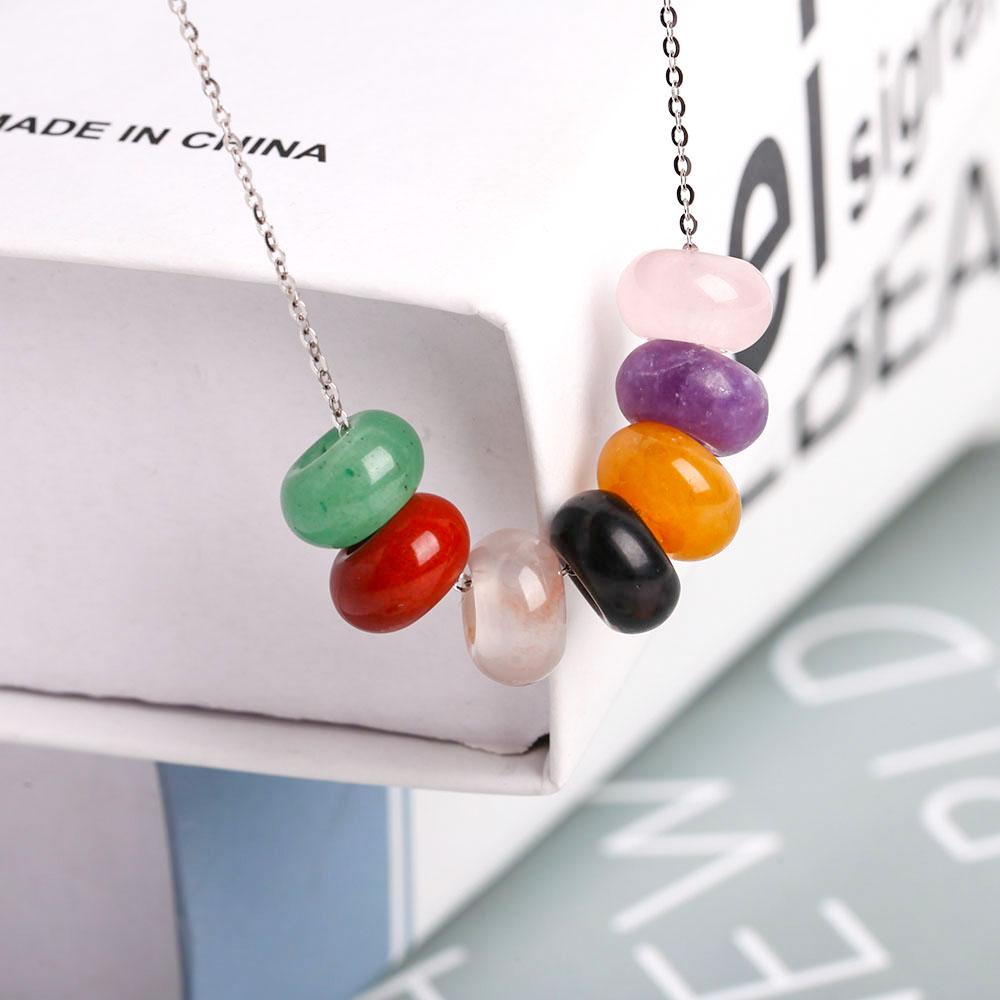 Donuts Shape Chakra Crystal Necklace Jewelry Wholesale Crystals