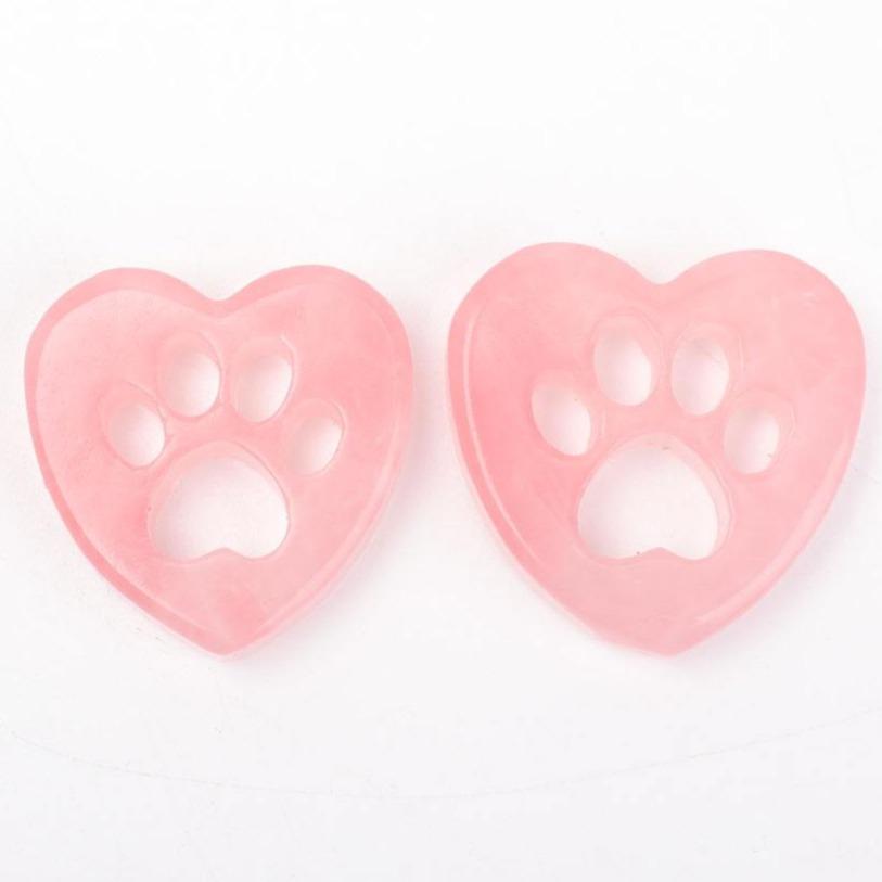 Rose Quartz Heart Shape with Claw Carving Wholesale Crystals