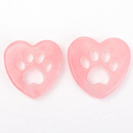 Rose Quartz Heart Shape with Claw Carving Wholesale Crystals