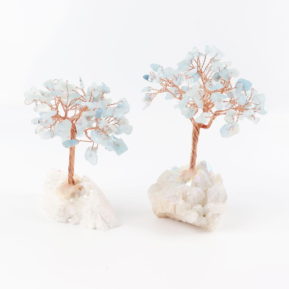 Aquamarine Chips Lucky Tree Free Form Wholesale Crystals