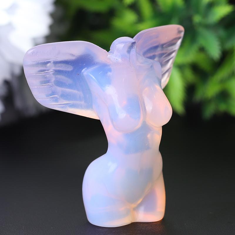 2" Woman Model Body with Wings Crystal Carvings Wholesale Crystals