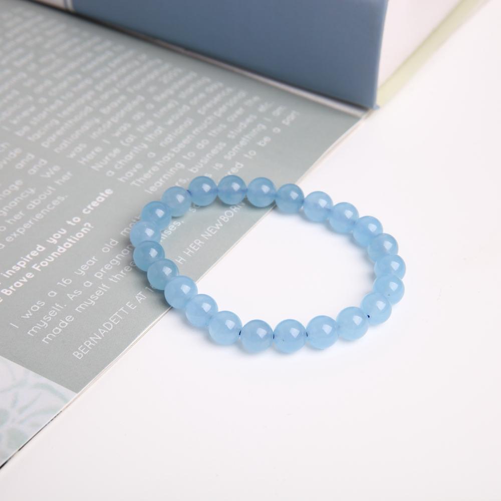 8mm Blue Chalcedony Crystal Bracelet Wholesale Crystals