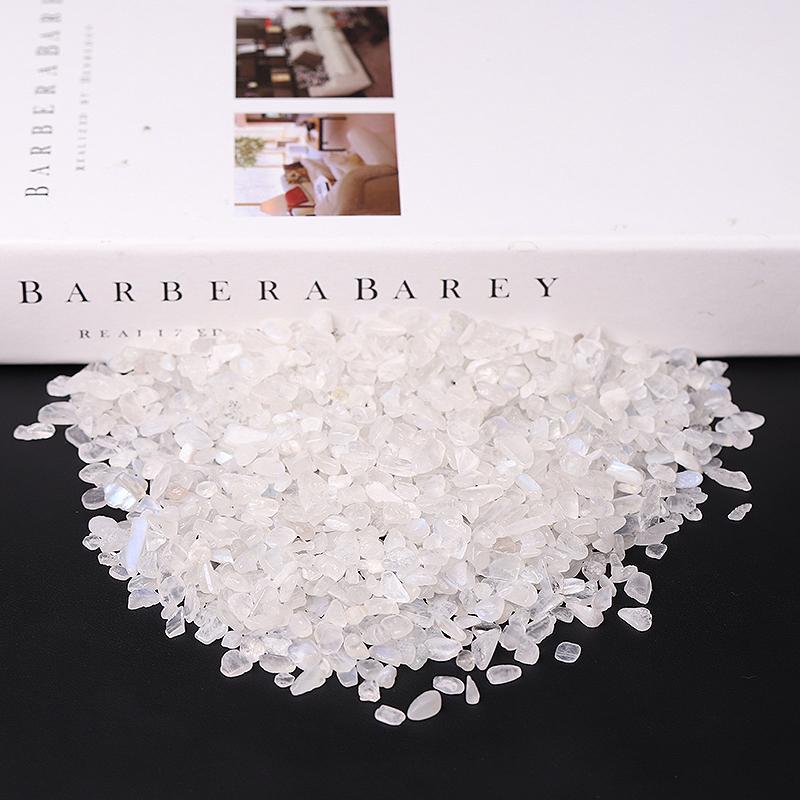 0.1kg High Quality White Moonstone Chips Crystal Chips for Decoration Wholesale Crystals