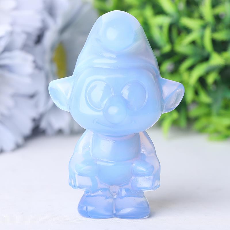 3.2" Blue Opalite Smurfs Crystal Carvings Wholesale Crystals