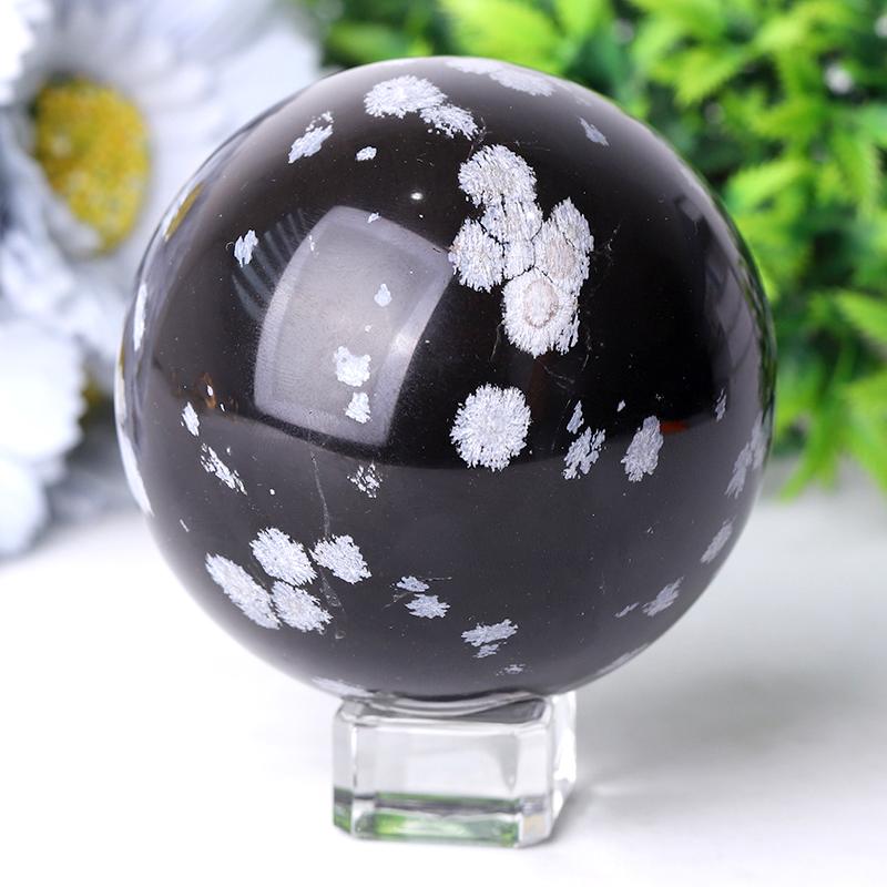 2.0"-4.0" Snowflake Stone Crystal Spheres Wholesale Crystals