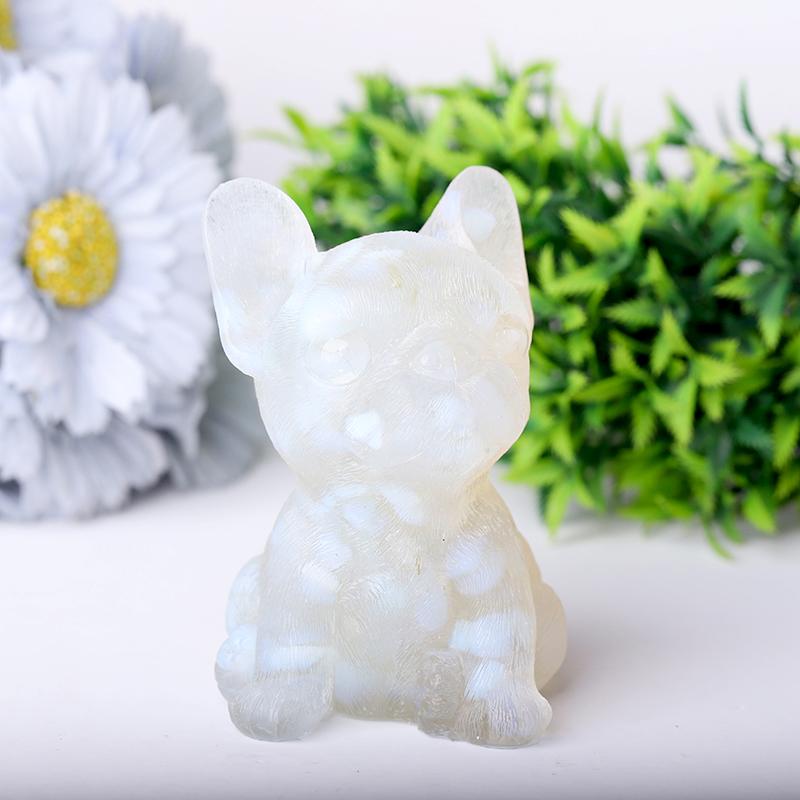 4" Resin French Bulldog Crystal Carvings Wholesale Crystals