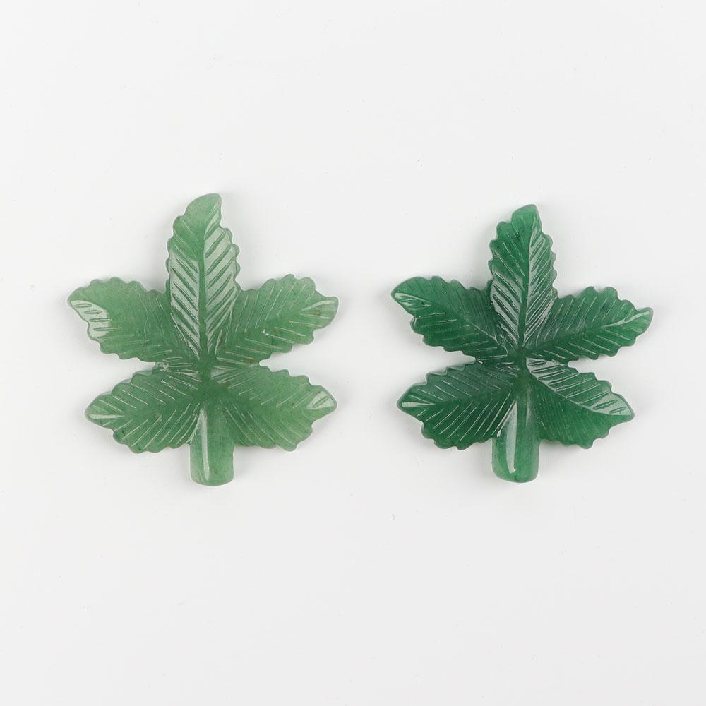 Green Aventurine Leaf Carvings Wholesale Crystals