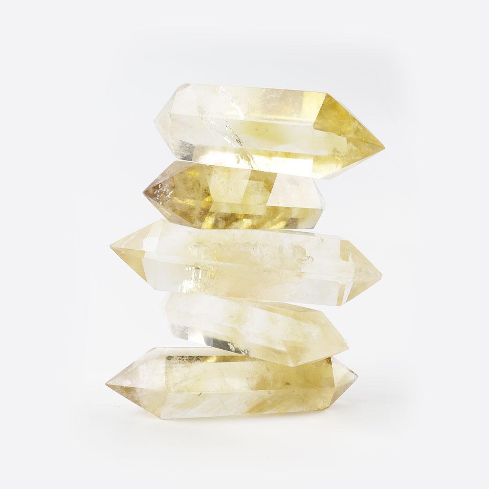 Set of 5 Citrine Crystal DT Points Wholesale Crystals
