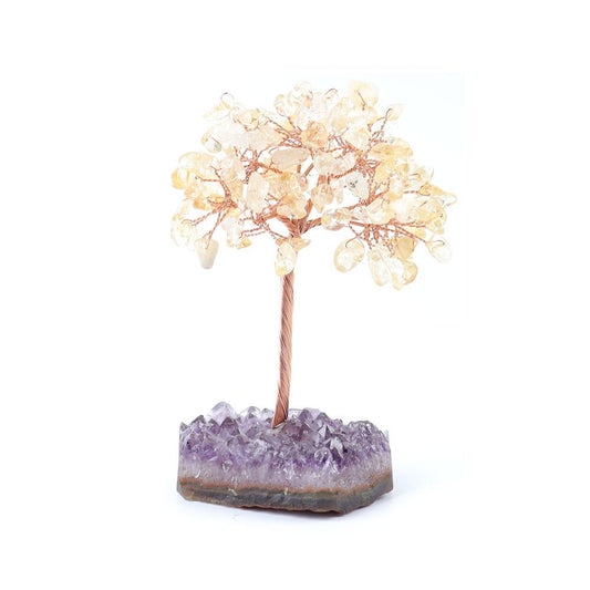 Crystal Chips Tree with Amethyst Cluster Base Wholesale Crystals