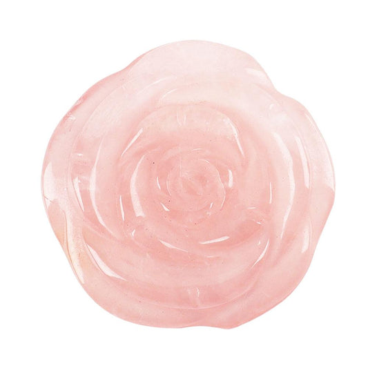 Crystal Flower Pocket Stone Hand Carved Gemstone Flower Healing Crystal Rose Flower For Sale Wholesale Crystals