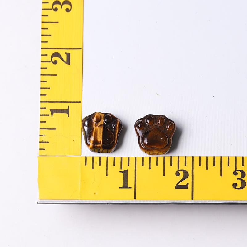 0.7" Tiger Eye Cat Paw Crystal Carvings Wholesale Crystals