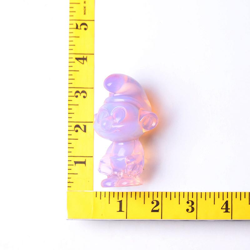 3.18" Pink Opalite Smurfs Crystal Carvings Wholesale Crystals