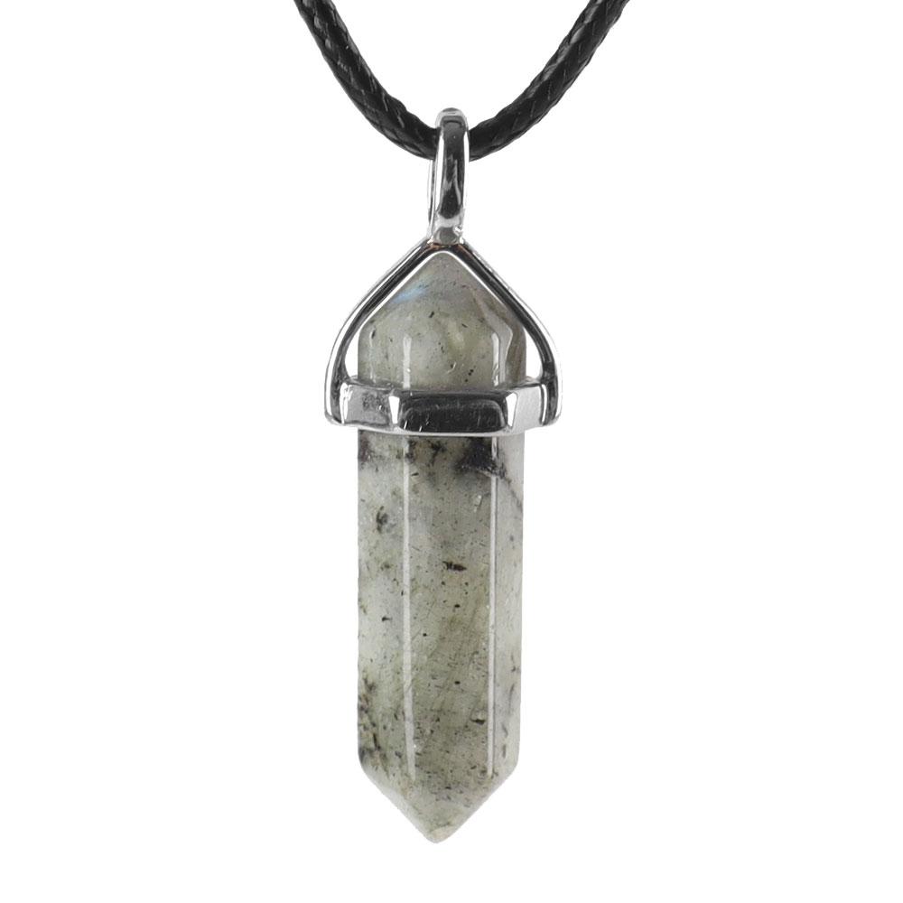 Natural Semi-Precious Gemstone Crystal Healing Hexagonal Point Chakra Pendant Wholesale Crystals