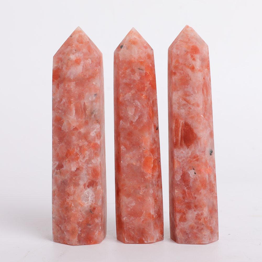 Set of 3 Gold Strawberry Quartz Points Wholesale Crystals