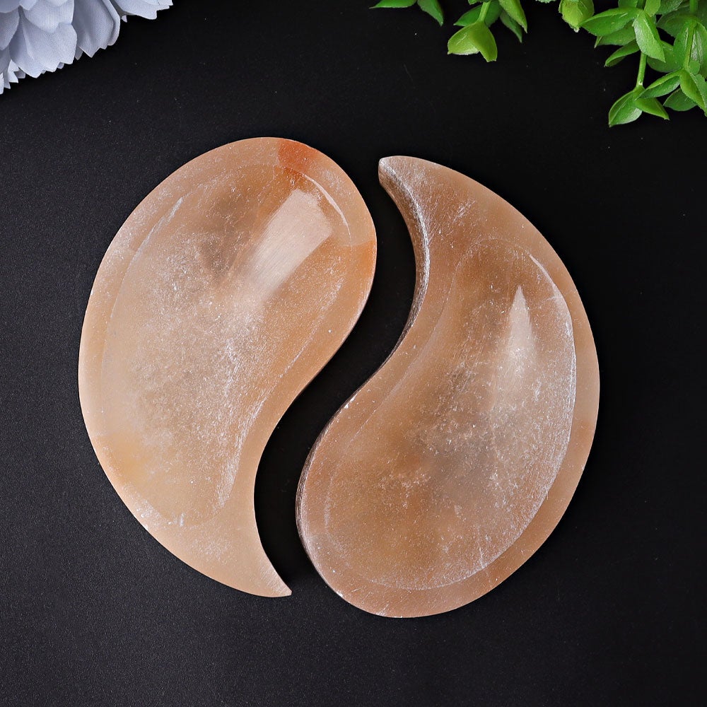 4" Peach Selenite Bowl Wholesale Crystals