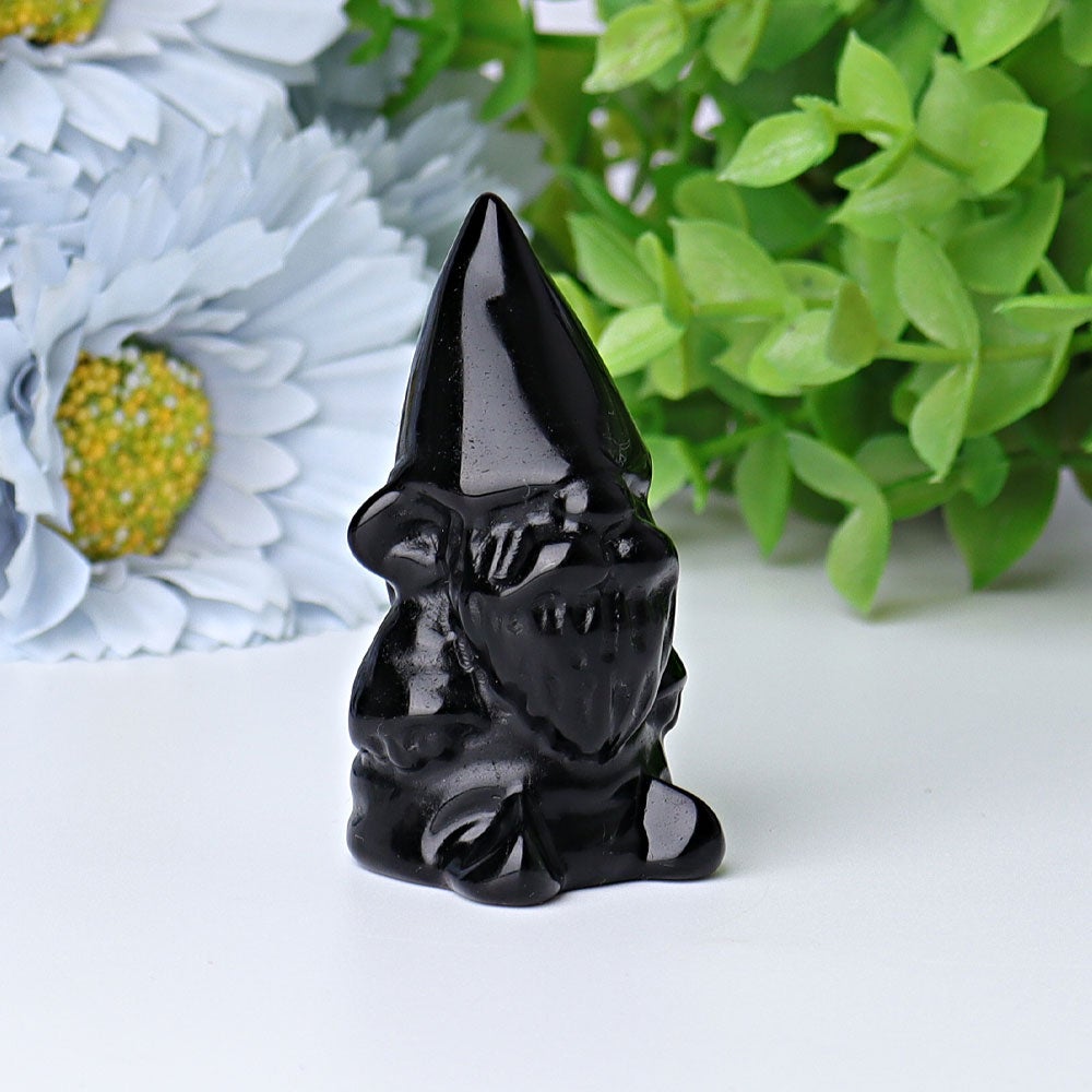 2.3" Black Obsidian Dwarf Crystal Carvings Wholesale Crystals