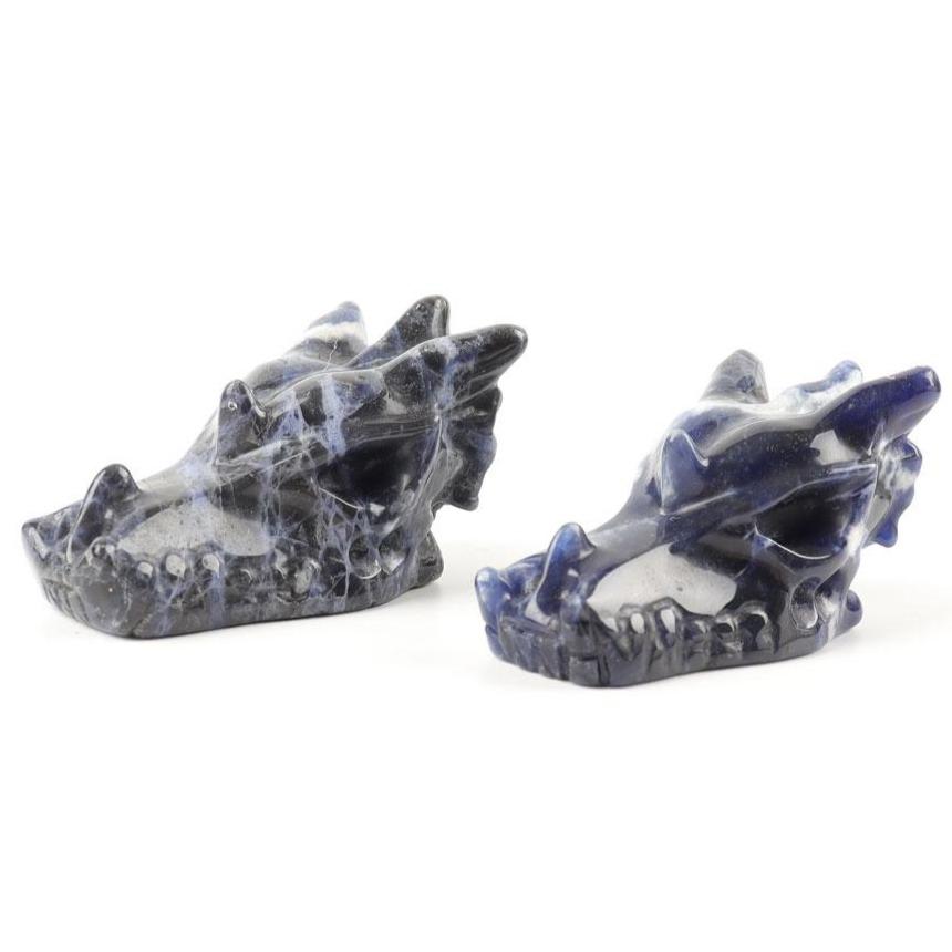 Sodalite Dragon Head Crystal Carvings Wholesale Crystals