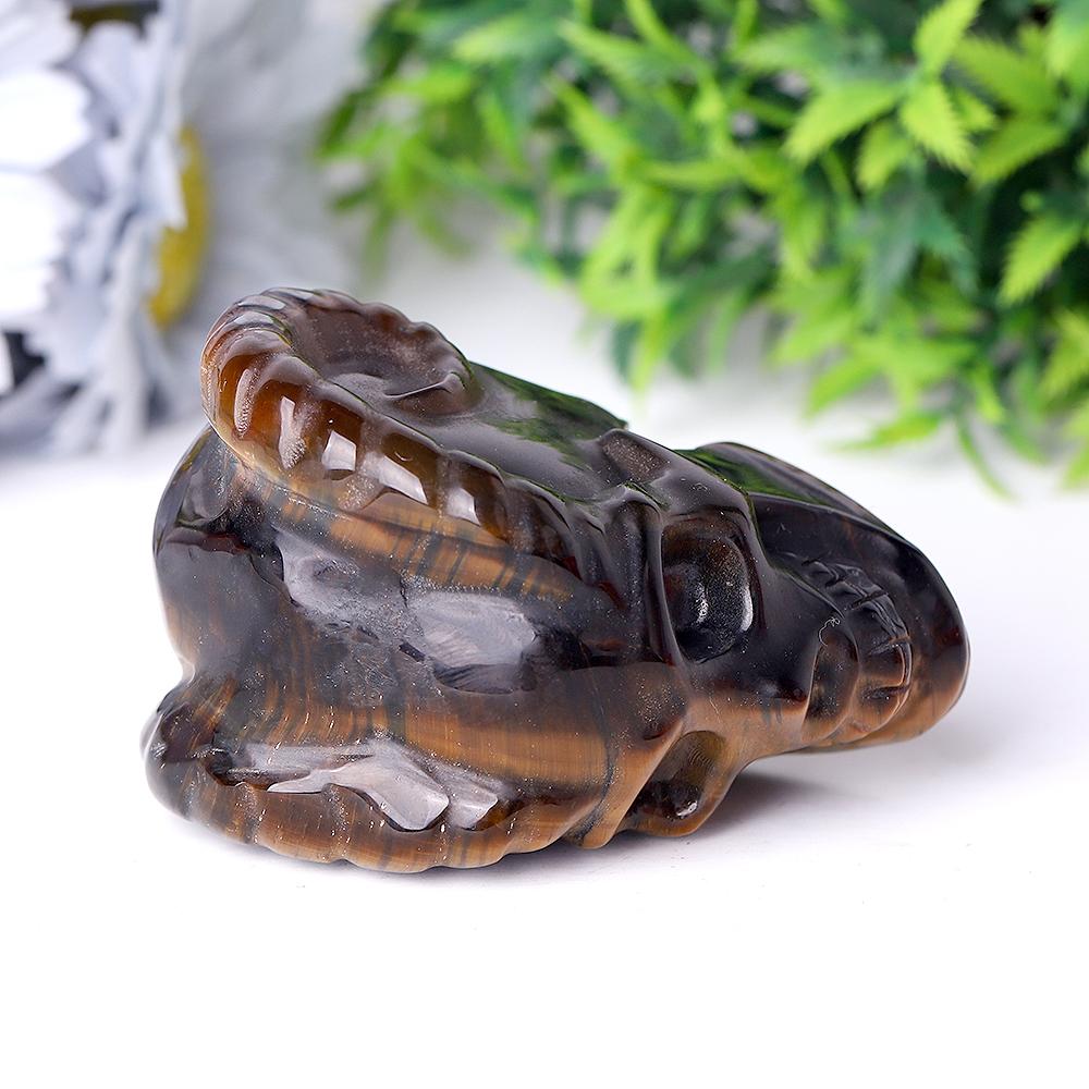 Tiger Eye Crystal Skull Carvings Wholesale Crystals