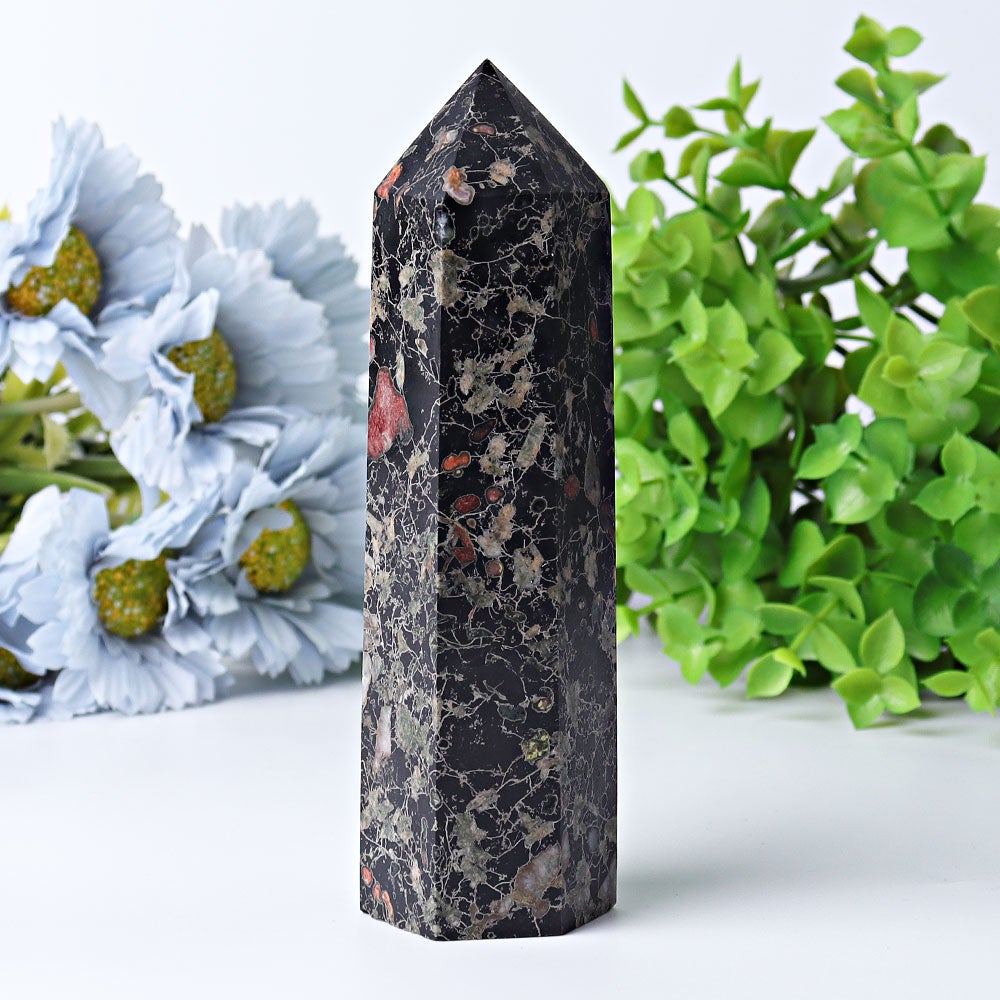 6" Plum Blossom Jade Crystal Tower Wholesale Crystals