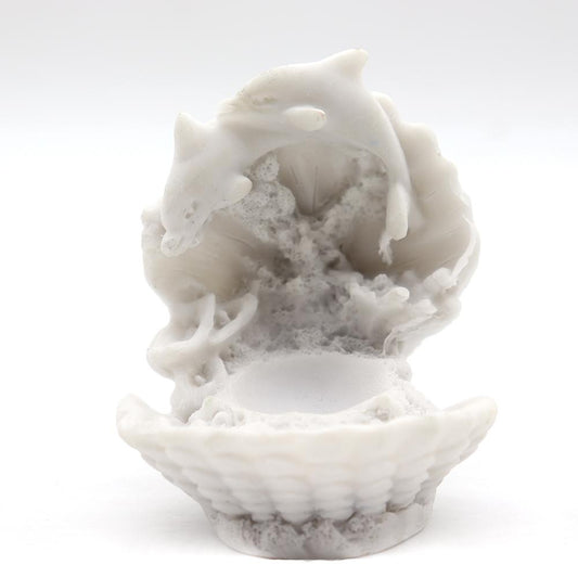 Shell Shape White Resin Display Stand for Home Decoration Wholesale Crystals