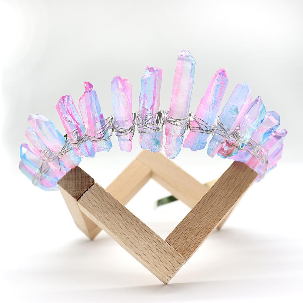 The Rainbow Aura Quartz Witch Crystal Crown Wholesale Crystals