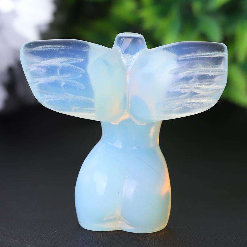 2" Woman Model Body with Wings Crystal Carvings Wholesale Crystals