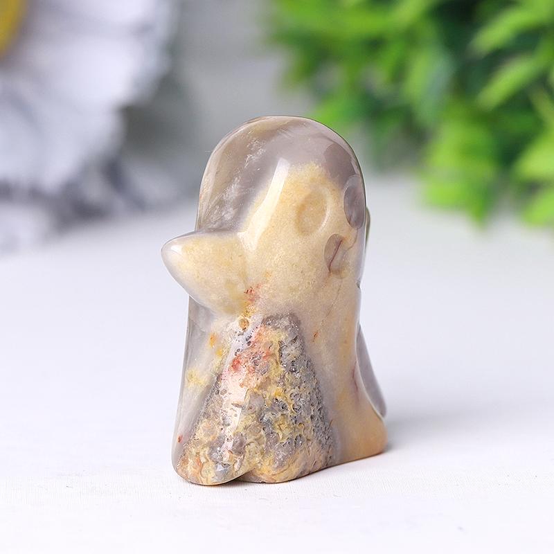 2" Crazy Agate Ghost Crystal Carving for Halloween Wholesale Crystals