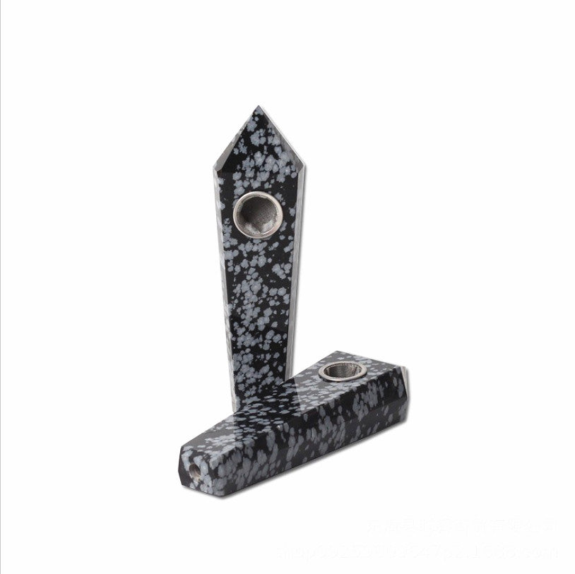 Snowflake obsidian Smoking Pipe wholesale support mixed customization Wholesale Crystals