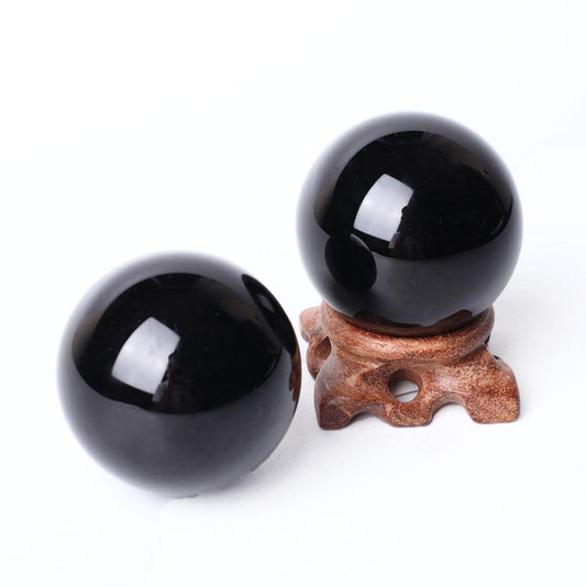 6cm Black Obsidian Crystal Sphere Wholesale Crystals