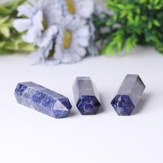 Wholesale Natural Crystal Healing Stone Sodalite Crystal Point Wholesale Crystals