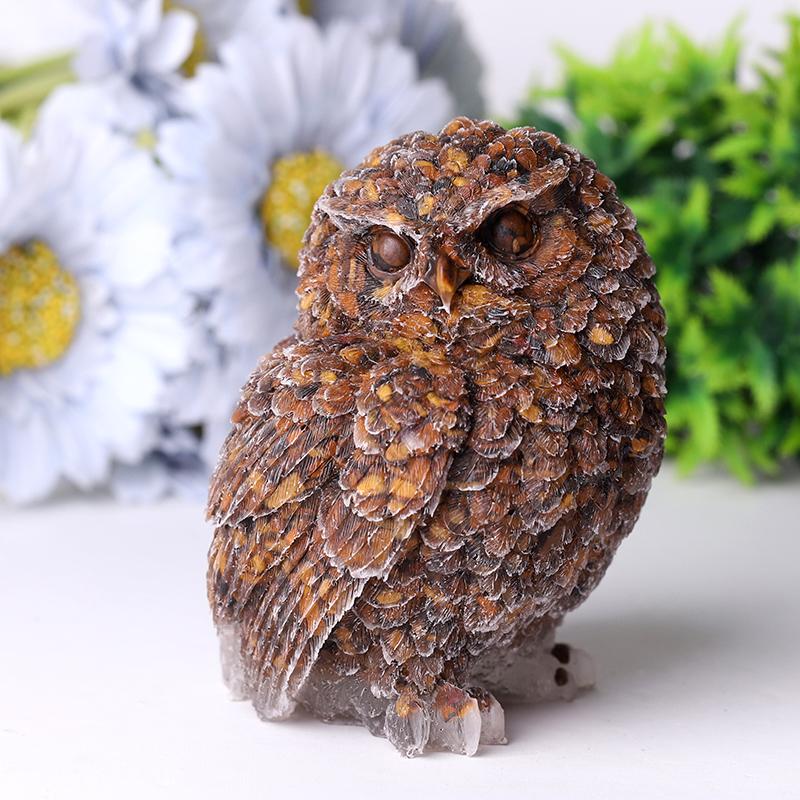 4" Owl Resin Crystal Carvings Wholesale Crystals